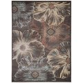 Radici 3809-0021-BROWN Garda Rectangular Floral Rugs, Brown - 5 ft. 3 in. x 7 ft. 3 in. 3809/0021/BROWN